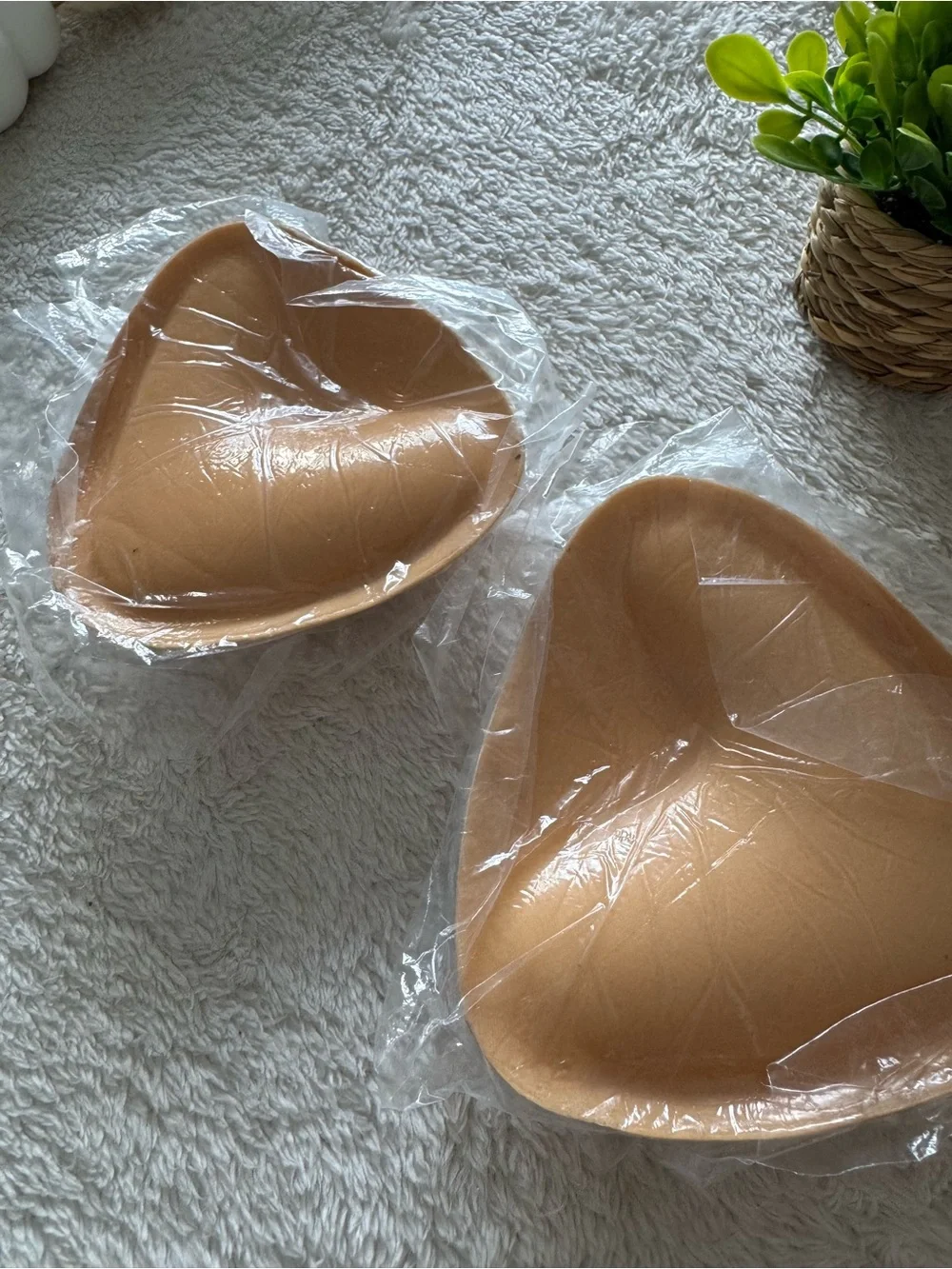 Women’s Nude Push-Up Bra Inserts Removable Padded Cups – New